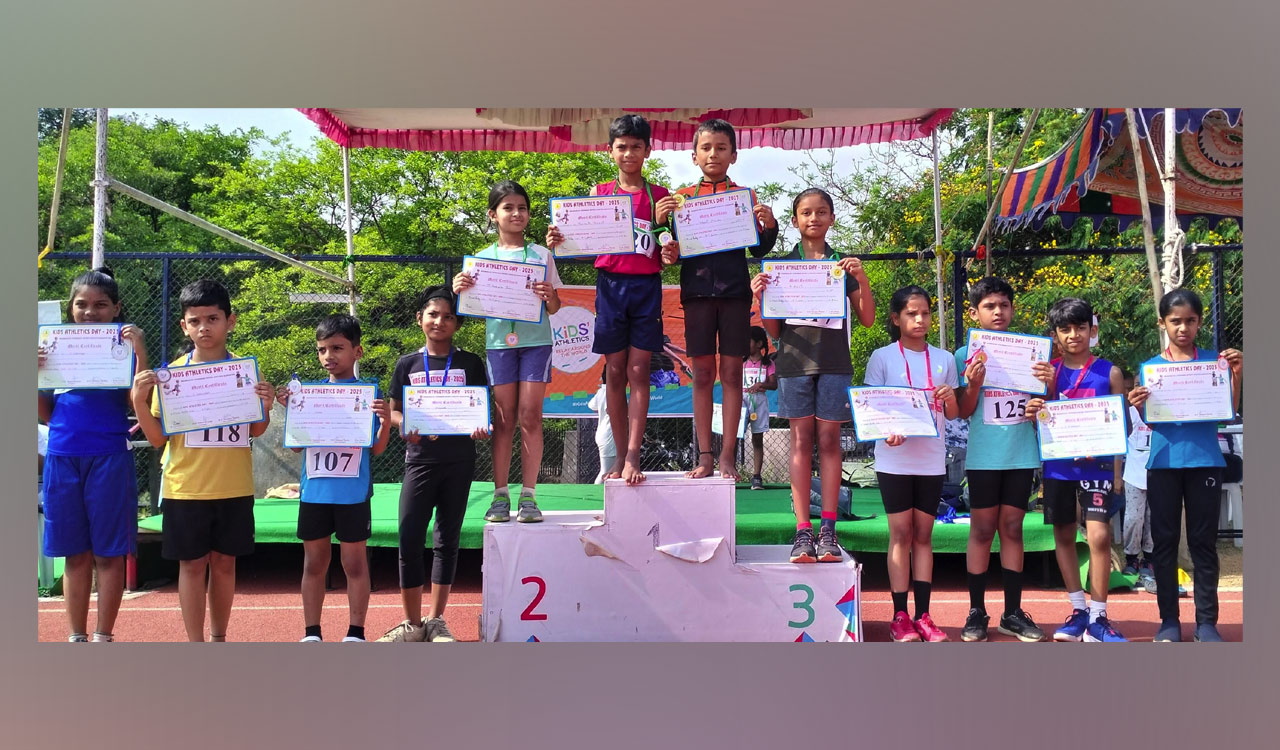 Hyderabad: Kids Athletics Day held by HDSA at Osmania University
