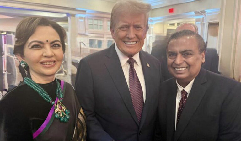 business mukesh ambani flies to qatar to meet trump second meeting since inauguration