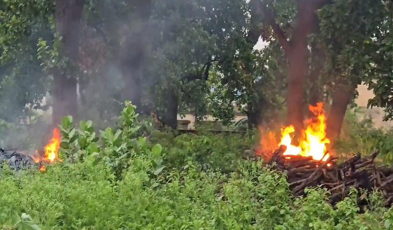 Chhattisgarh police cremate slain Maoist leader Keshav Rao and others without informing families