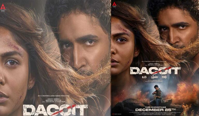 The story and screenplay of Dacoit have been jointly written by Sesh and Shanil Deo. Sources claim that the movie, which is being shot simultaneously in Hindi and Telugu, will provide a great cinematic experience to the audience.
