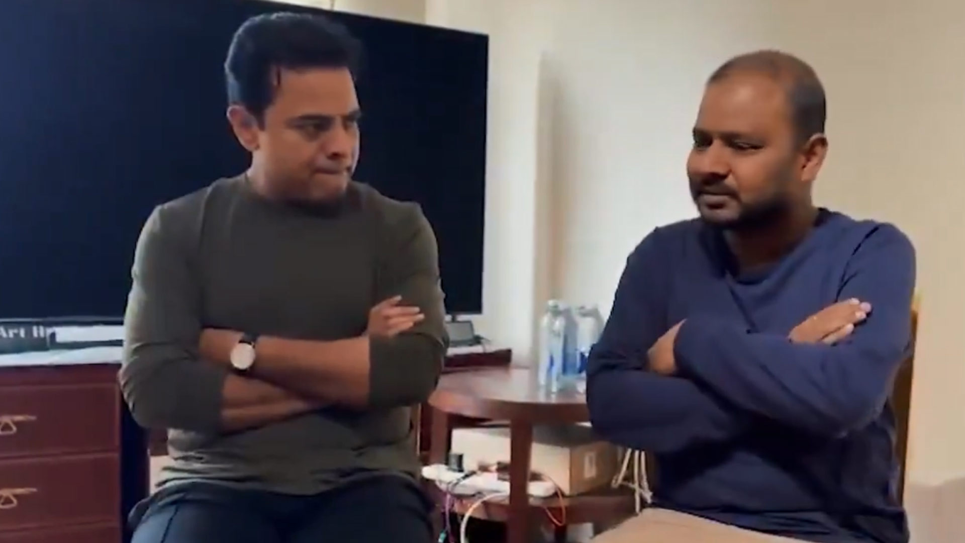 KTR visits ailing BRS UK leader Anil Kurmachalam in London