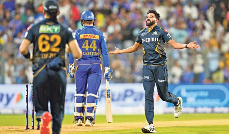 sports gujarat trumps mumbai by 3 wickets under duckworth lewis stern method
