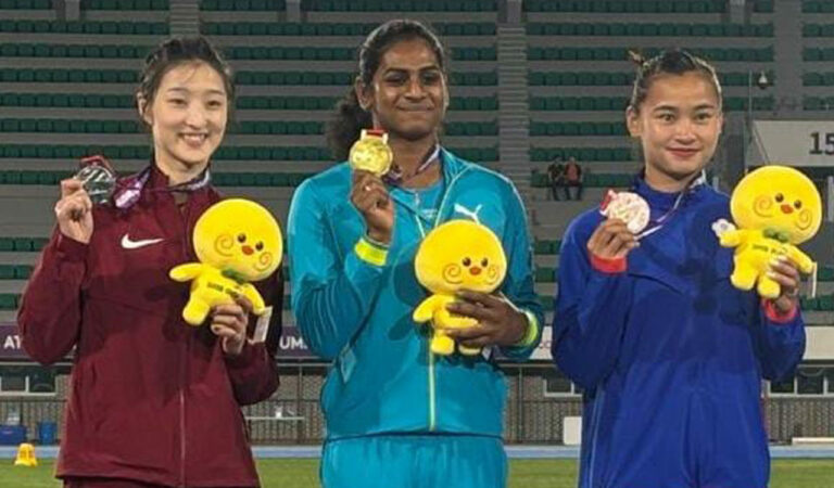 Asian Athletics: Telangana’s Nandini wins historic heptathlon gold