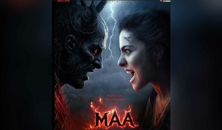 Kajol took to Instagram, where she shared a new poster of the film. The dramatic poster features a dark, stormy background with a bolt of lightning illuminating the scene, emphasising the supernatural or mythological tone of the film.
