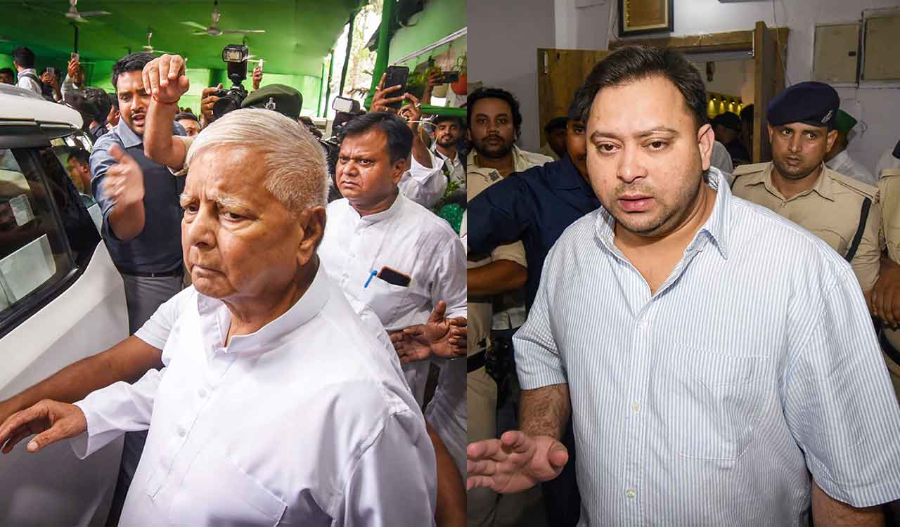 Lalu seeks re-election as RJD chief, Tejashwi by his side