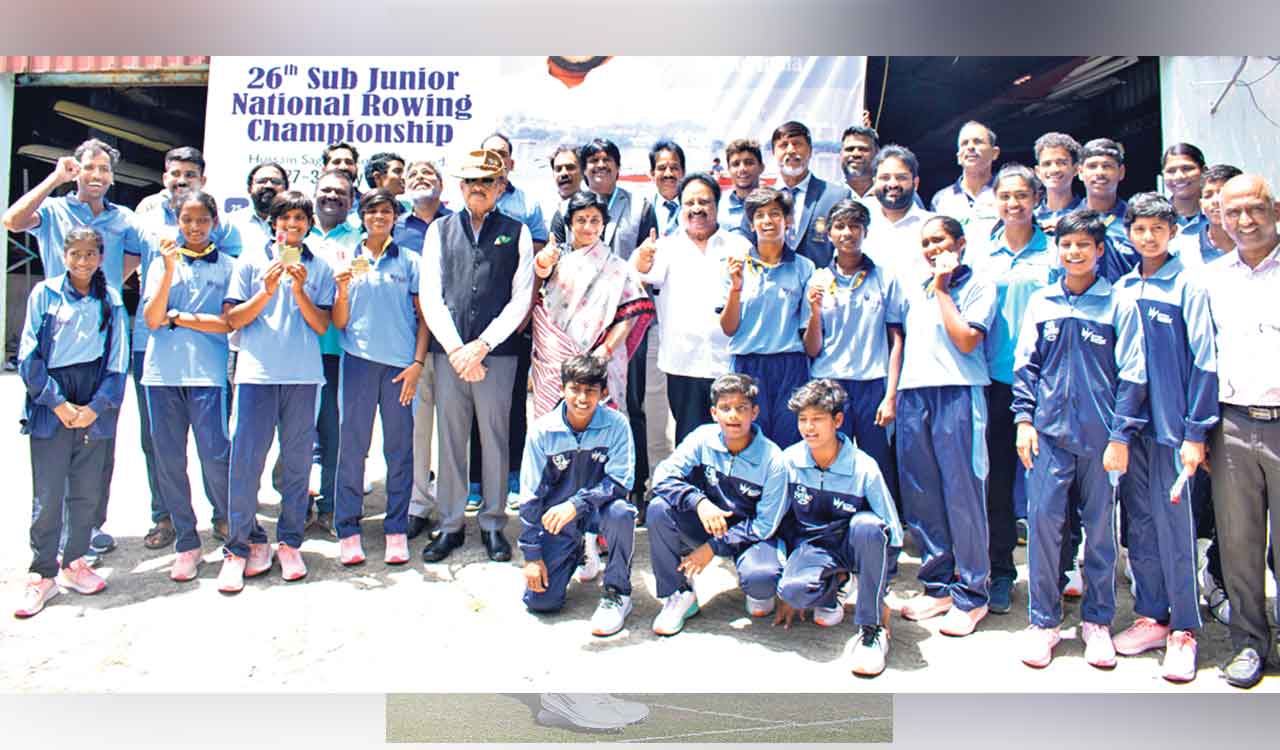 Telangana tops medals tally in 26th Sub-junior National Rowing Championship