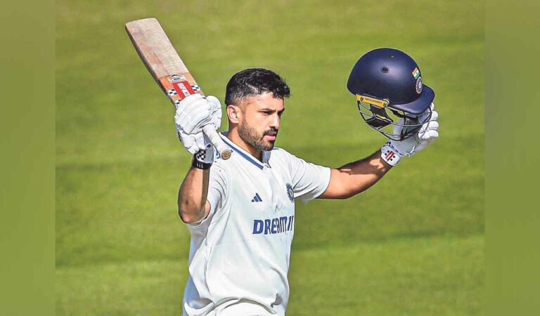 Karun Nair’s double ton propels India A to 557 on second day of Unofficial Test; Lions 237/2