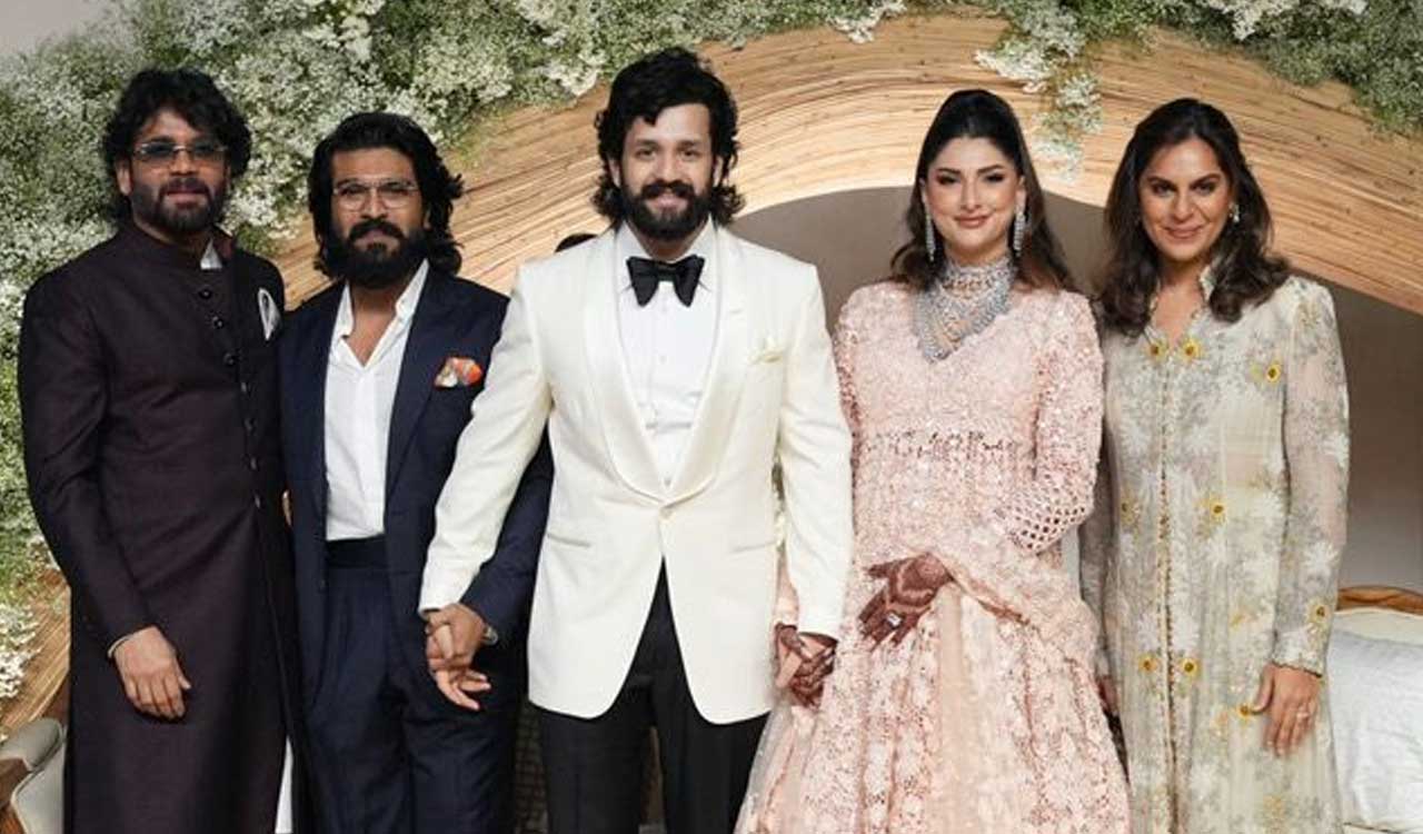 Akhil Akkineni, Zainab Ravdjee host grand star-studded reception