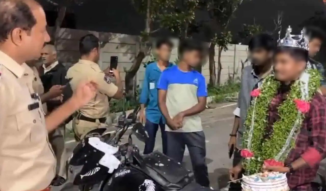 Growing trend of public nuisance at midnight birthday celebrations on city roads