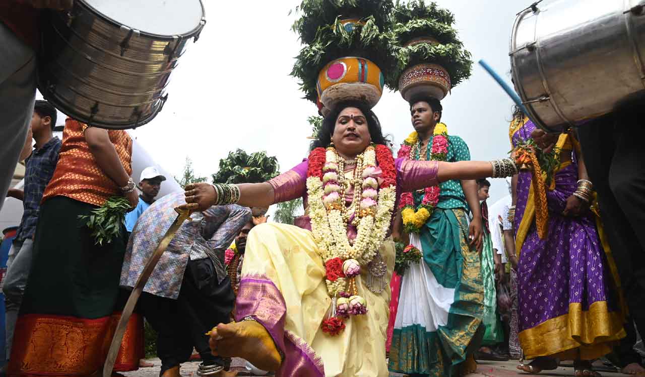 Devotees throng Golconda Fort in Hyderabad for Bonalu festival rituals