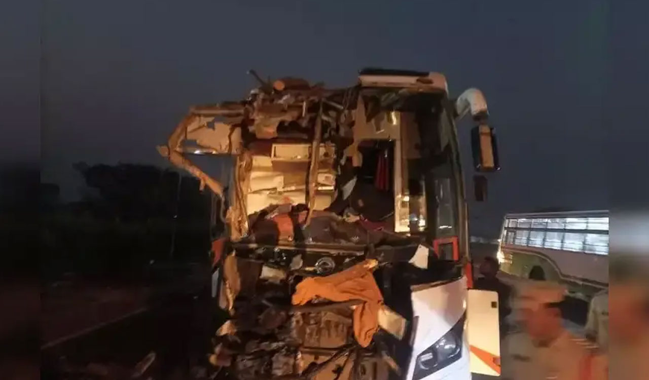 Telangana: 25 passengers injured as private bus overturns near Bazarhathnoor in Adilabad