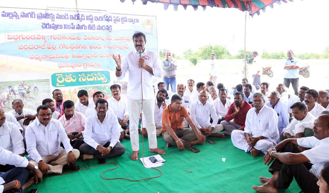 Dubbak MLA demands early completion of Irkode lift irrigation and canal works