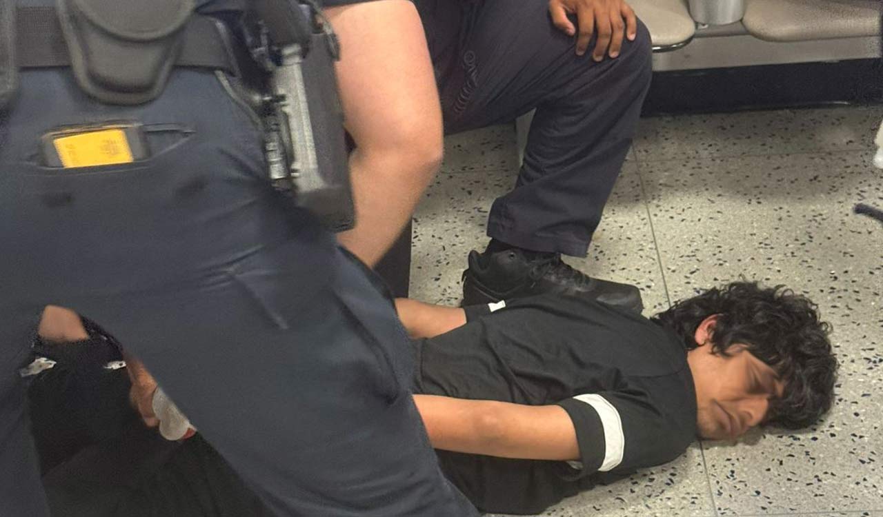 Uproar as video shows Haryana student handcuffed and pinned to ground at US airport