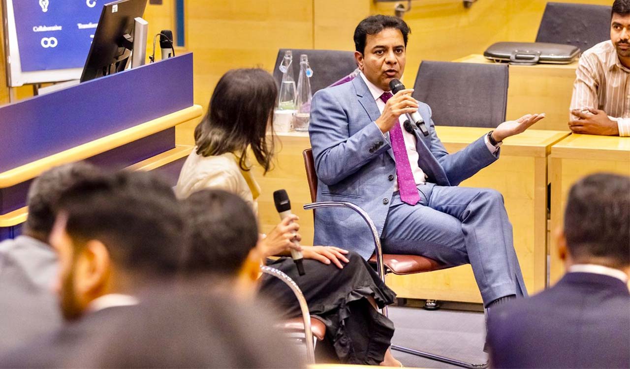 KTR pitches Telangana’s growth story to global audience at Oxford