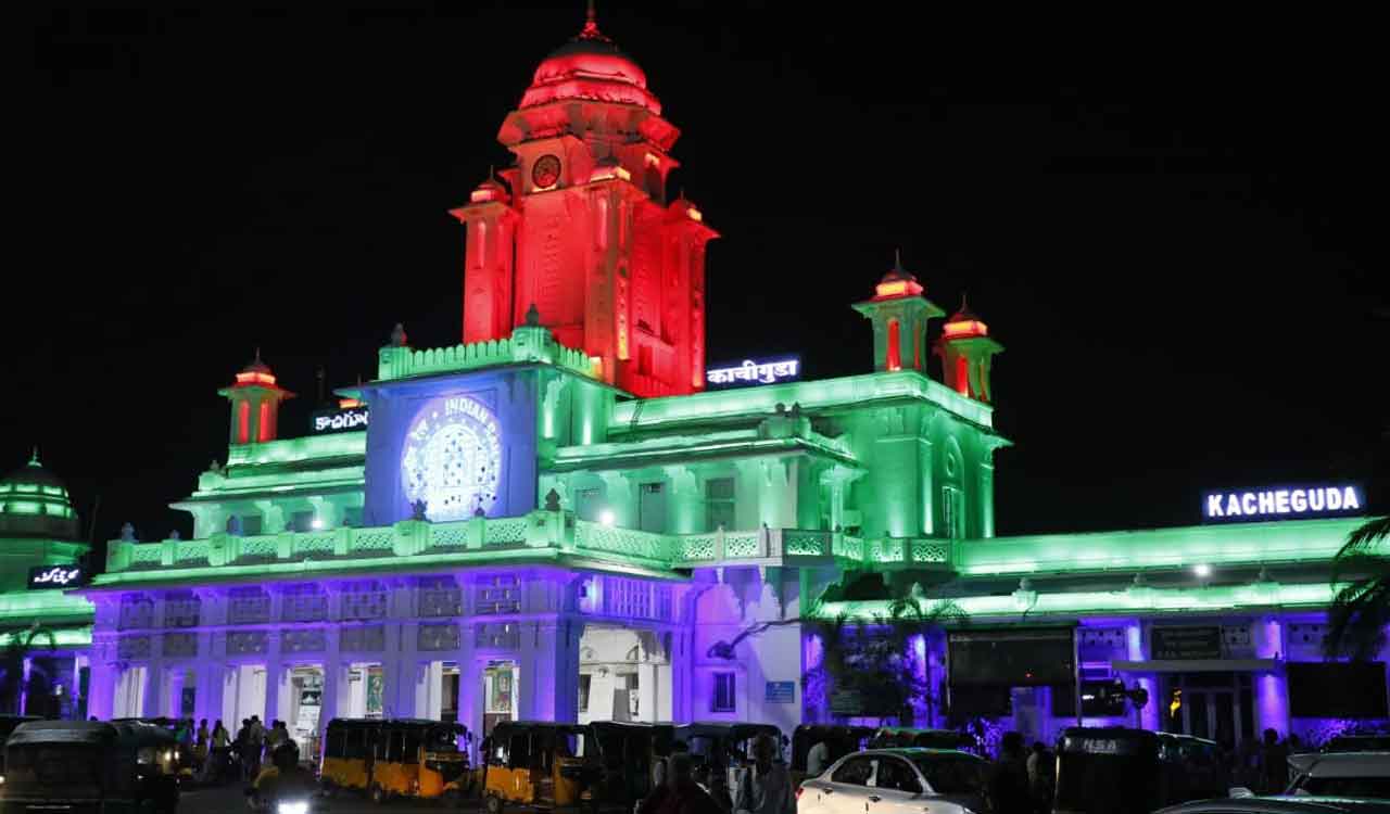 Hyderabad: Kacheguda Railway Station facade lighting to be dedicated to nation on June 9