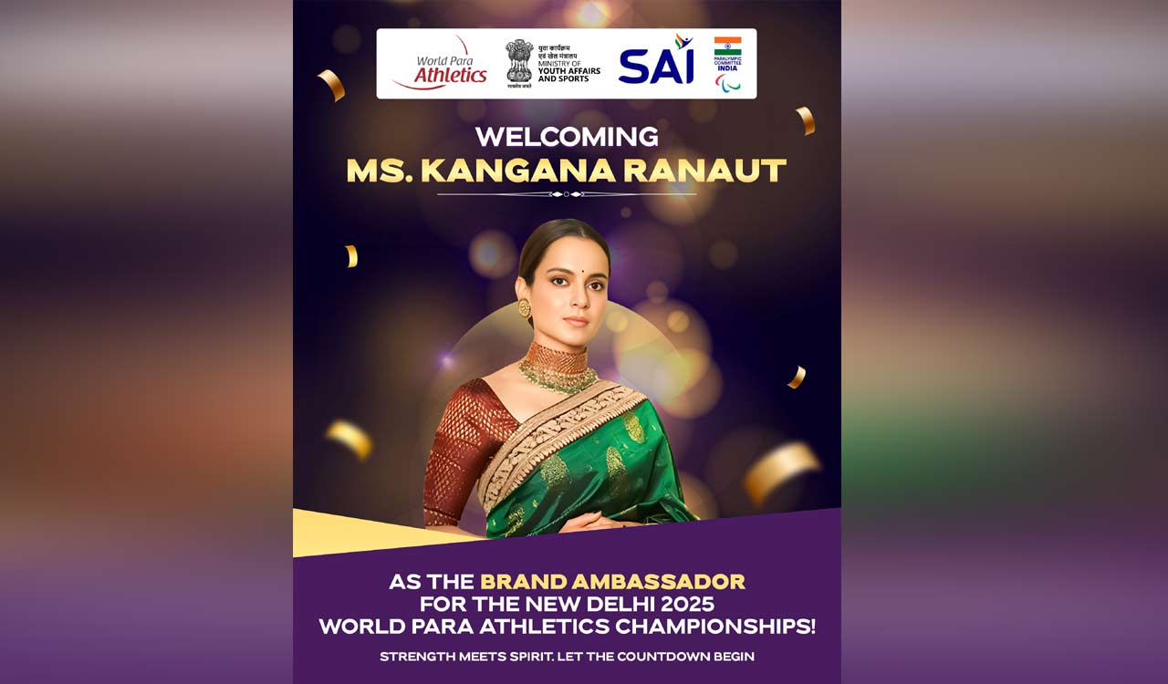 Kangana Ranaut named Brand Ambassador for New Delhi 2025 World Para Athletics Championships