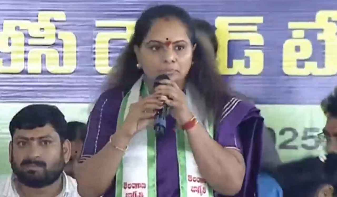 Kavitha demands 42 per cent quota for BCs, calls out Congress, BJP on inaction