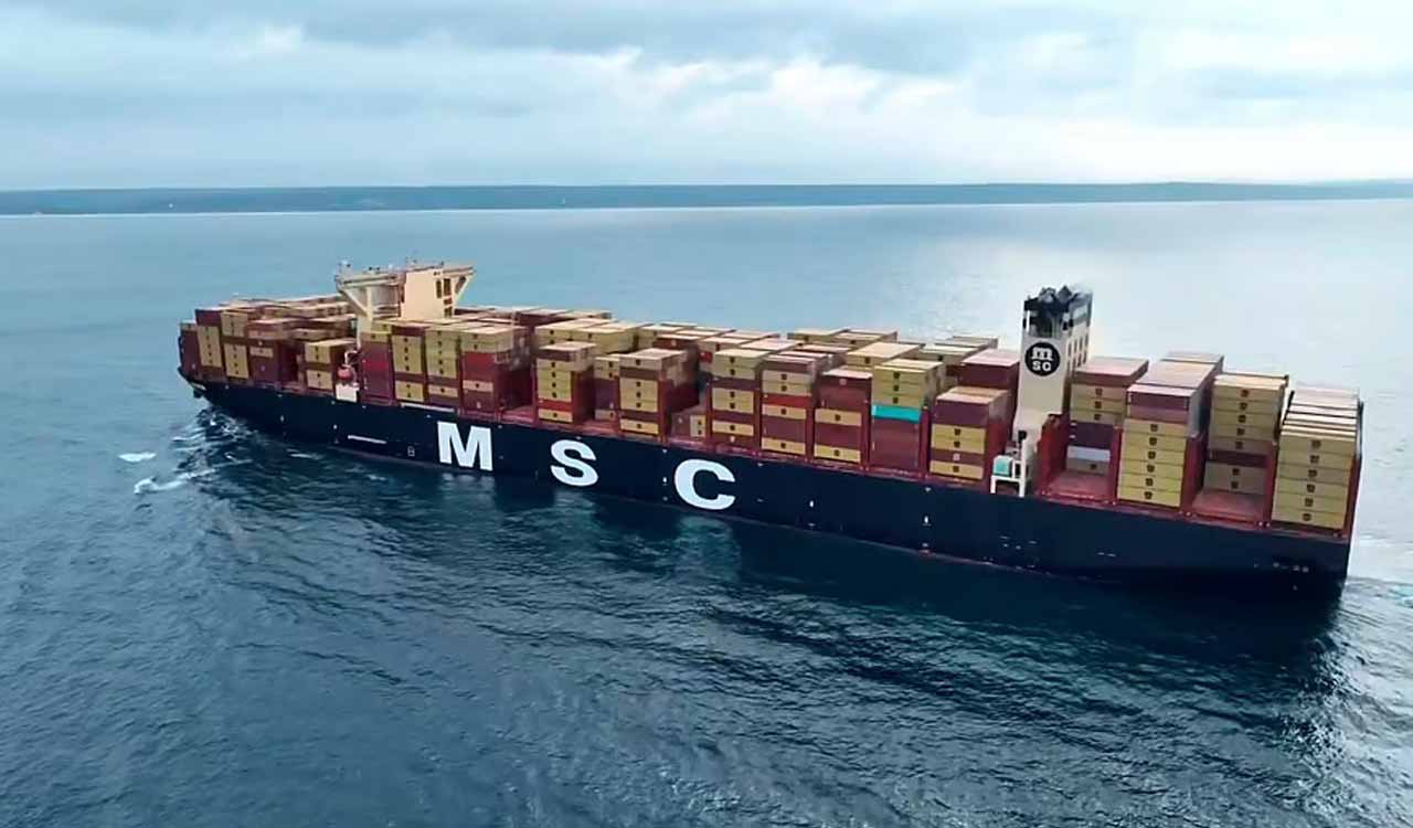 World’s largest container ship MSC IRINA arrives at Vizhinjam International Seaport