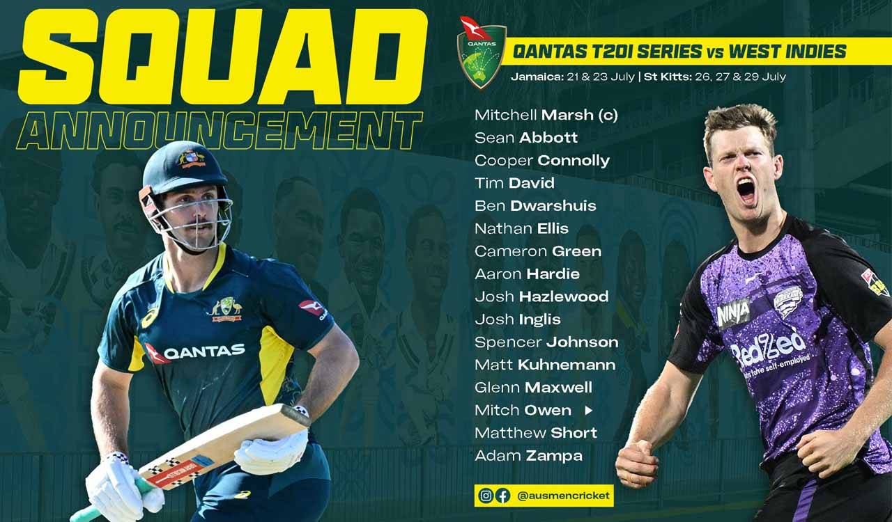 Mitchell Marsh to lead Australia in five-match T20 series against West Indies