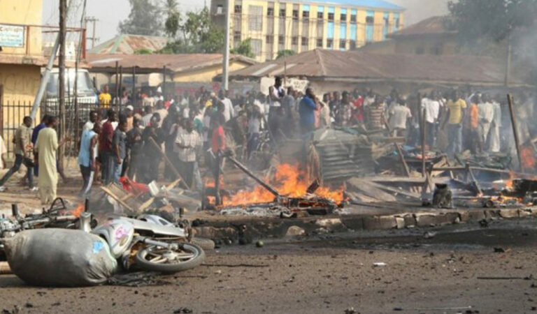 Suicide bomber kills at least 10 in a restaurant in northeast Nigeria