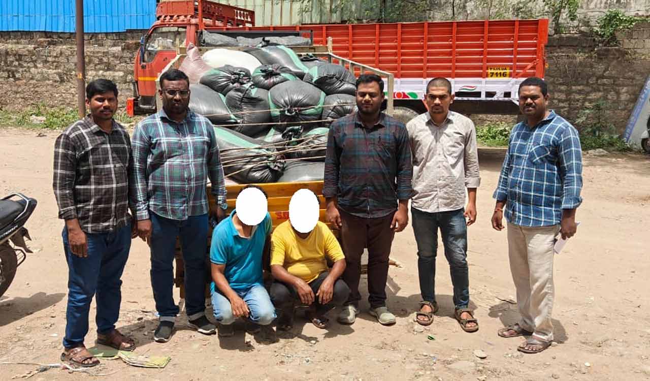 Two arrested for selling PDS rice in Erragadda