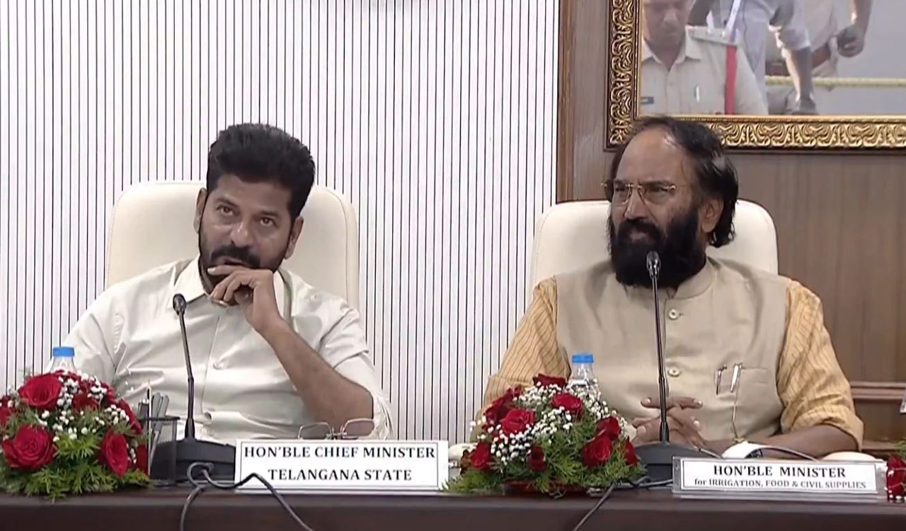 Revanth tries to politicise all party meet on Banakacharla; BRS walks out