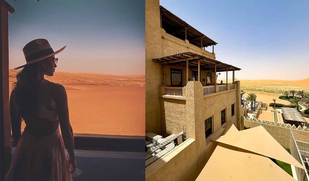 Samantha reaches for the stars during her desert trip in UAE