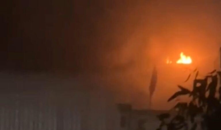 Upon receiving an alert from the security personnel, fire tenders were rushed to the spot. Firefighters were engaged in efforts to prevent the blaze from spreading to adjacent industrial units.