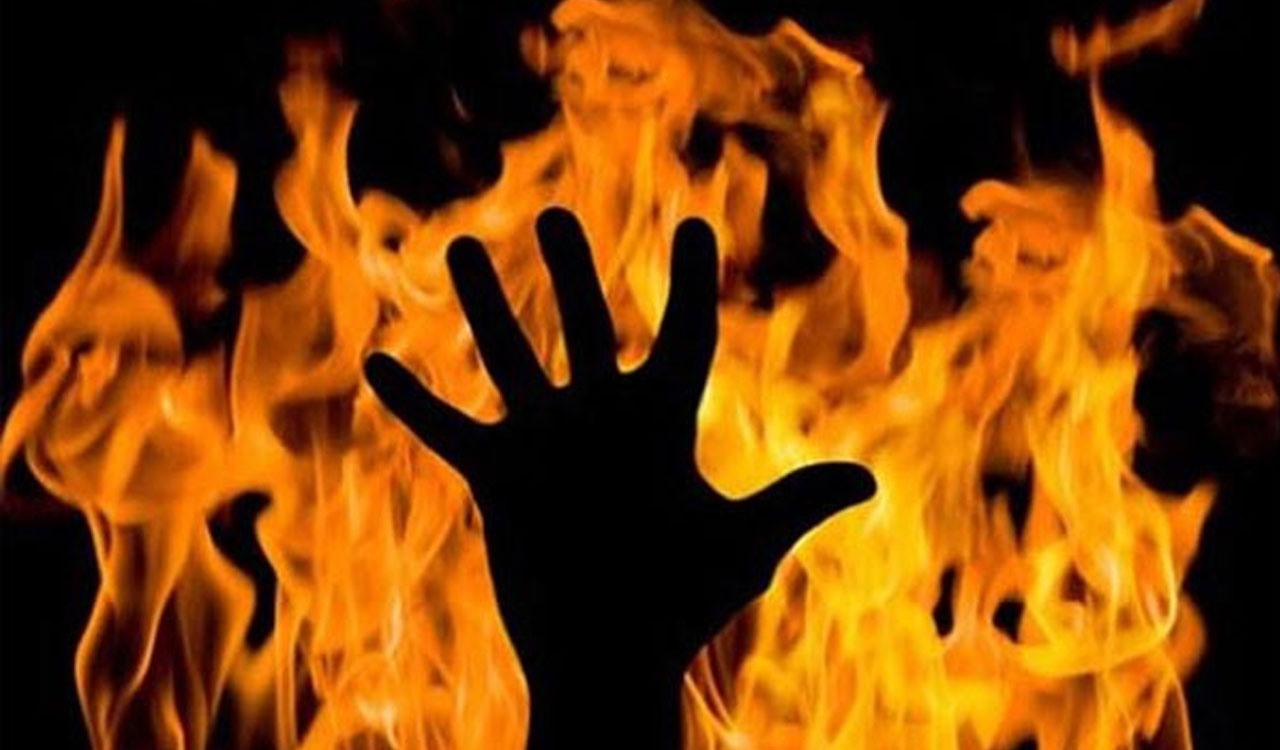 Youth sets his mother ablaze in Telangana’s Warangal over property dispute