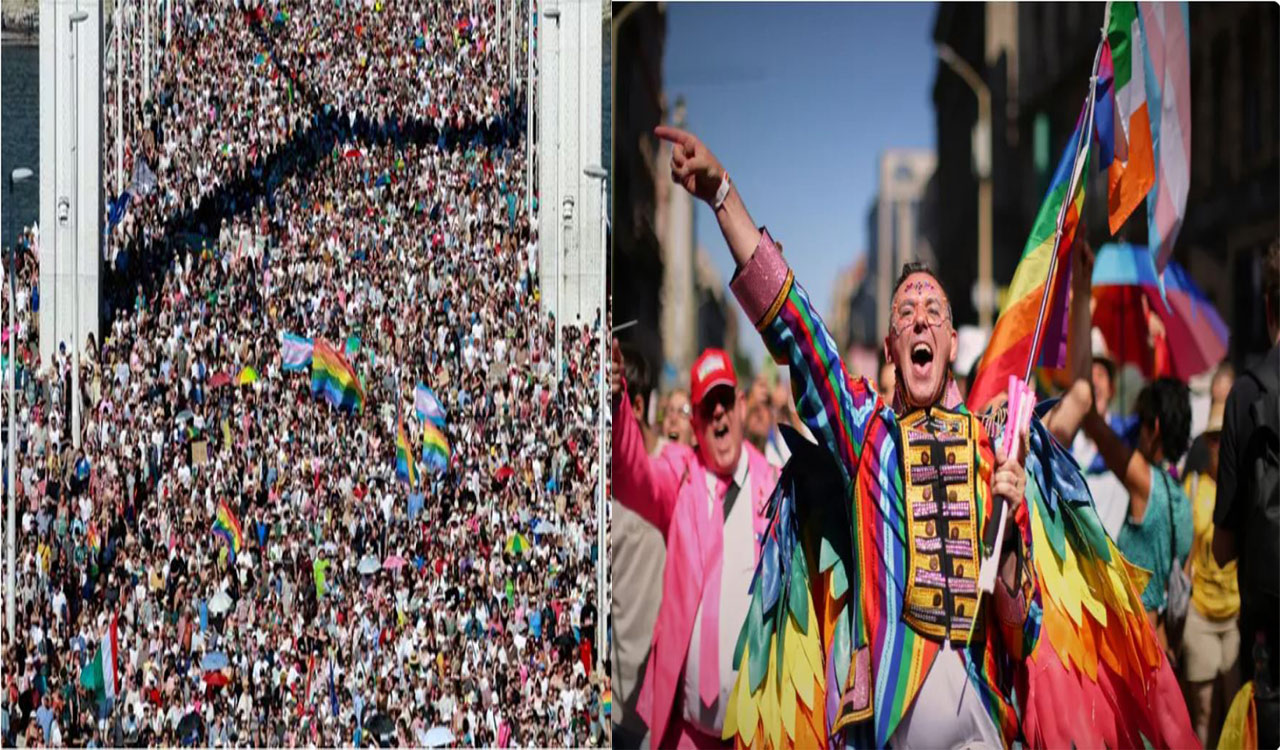 Around 100,000 march in Budapest Pride in open defiance of Hungary’s ban
