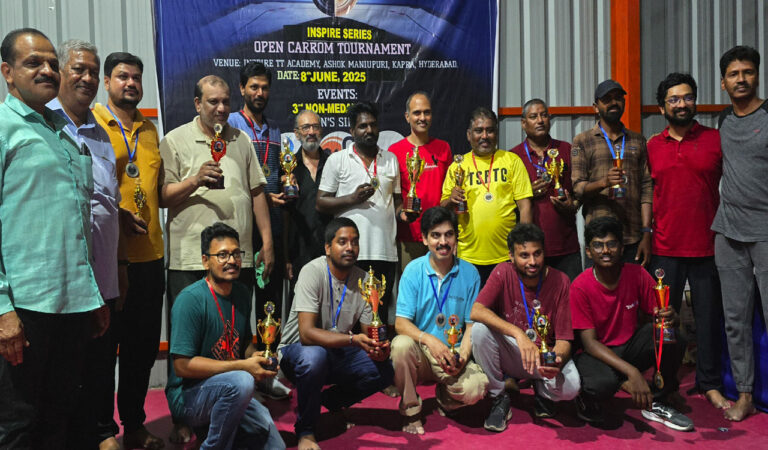 sports telangana shiva prasad wins title in carrom tournament