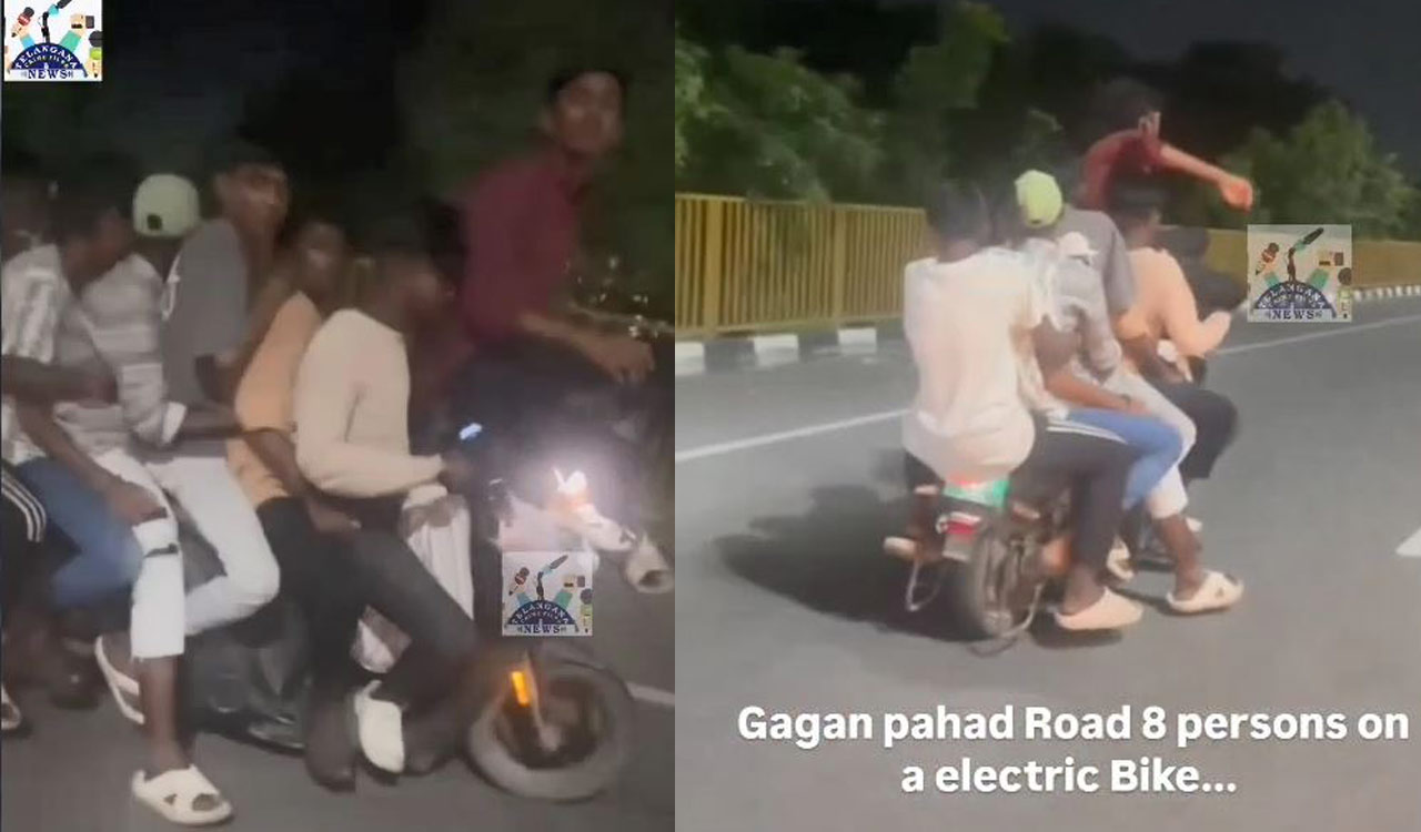 Hyderabad: Eight youngsters caught performing bike stunts in Rajendranagar