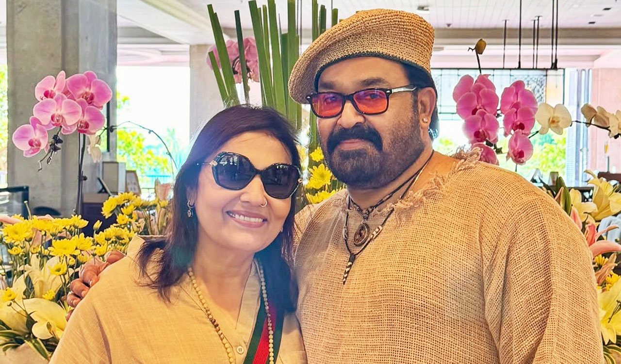 Mohanlal wishes ‘dear’ wife Suchitra on birthday