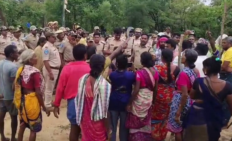 Tension in Mulugu as tribals clash with forest, police personnel