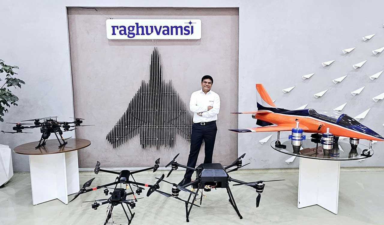 Hyderabad firm Raghu Vamsi Aerospace unveils India’s first jet-powered kamikaze UAV at Paris Air Show