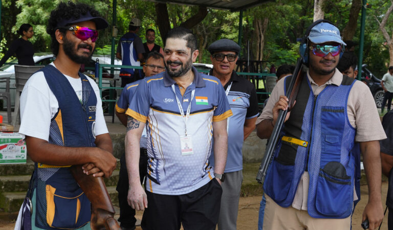 nahdi clinches gold in telangana trap shooting