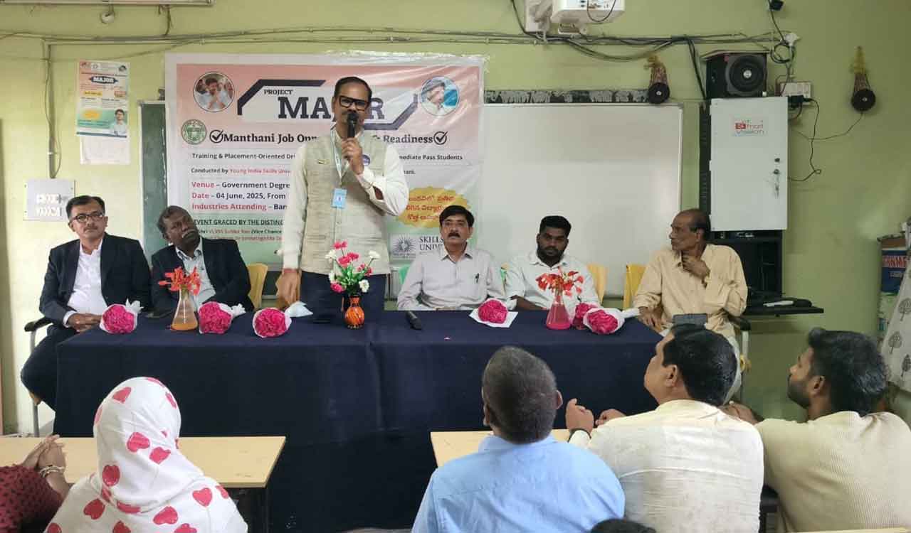 Young India Skill University conducts job placement drive for Manthani youth