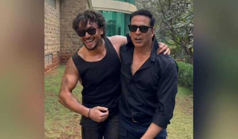 entertainment akshay kumar turns cheerleader for his brother tiger shroff