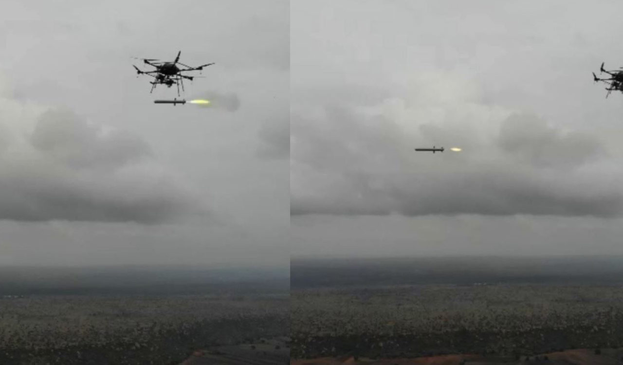 Watch: DRDO successfully tests UAV-launched ULPGM-V3 in Kurnool