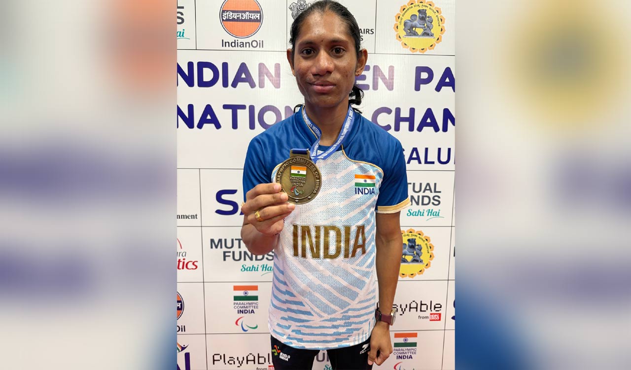 Telangana’s Deepthi Jeevanji wins gold in women’s 400m at National Para Athletics meet