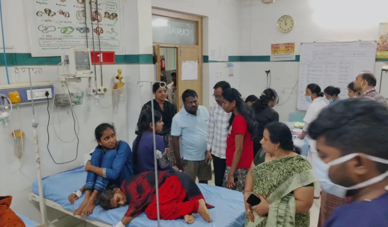 Watch: Students fall ill after consuming stale curd at Nagarkurnool residential school