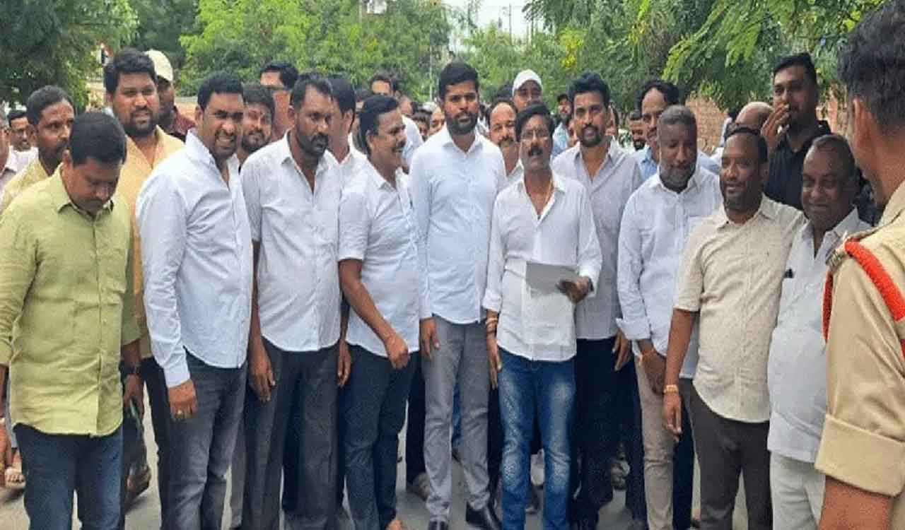 Granite owners, workers protest in Karimnagar against new tax GOs