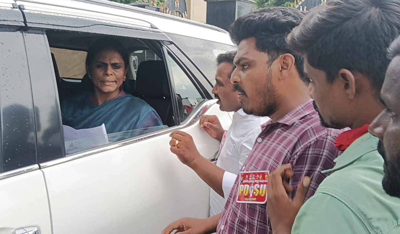 Student unions gherao Gurukuls principal secretary in Khammam