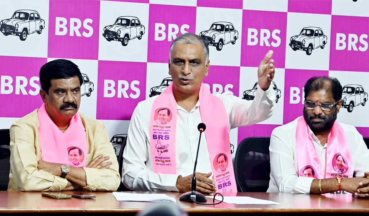 Harish Rao questions Revanth Reddy on “midnight deal” with Naidu on Telangana’s water rights