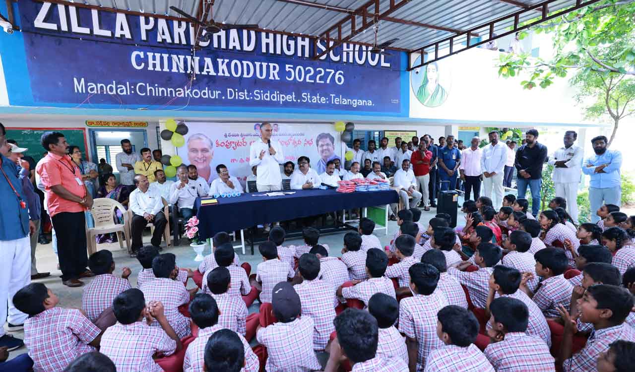 Harish Rao slams Congress over poor focus on govt schools