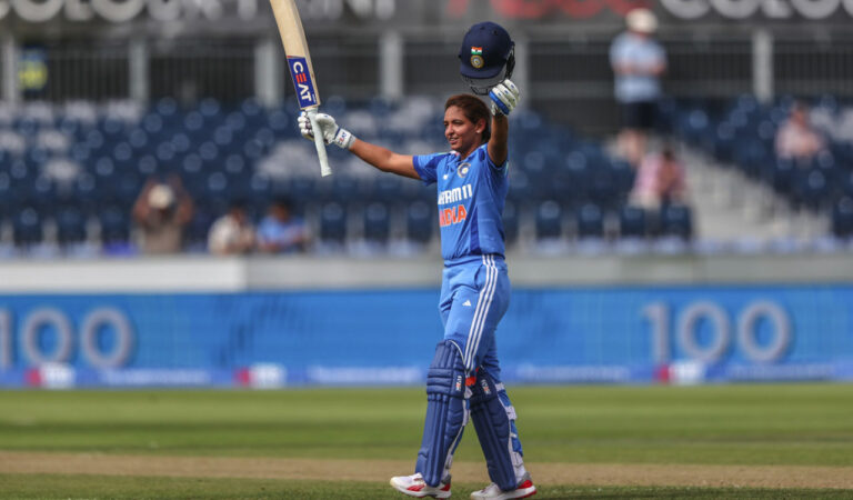 Harmanpreet's ton fires India Women to 318/5 in series-deciding third ODI against England