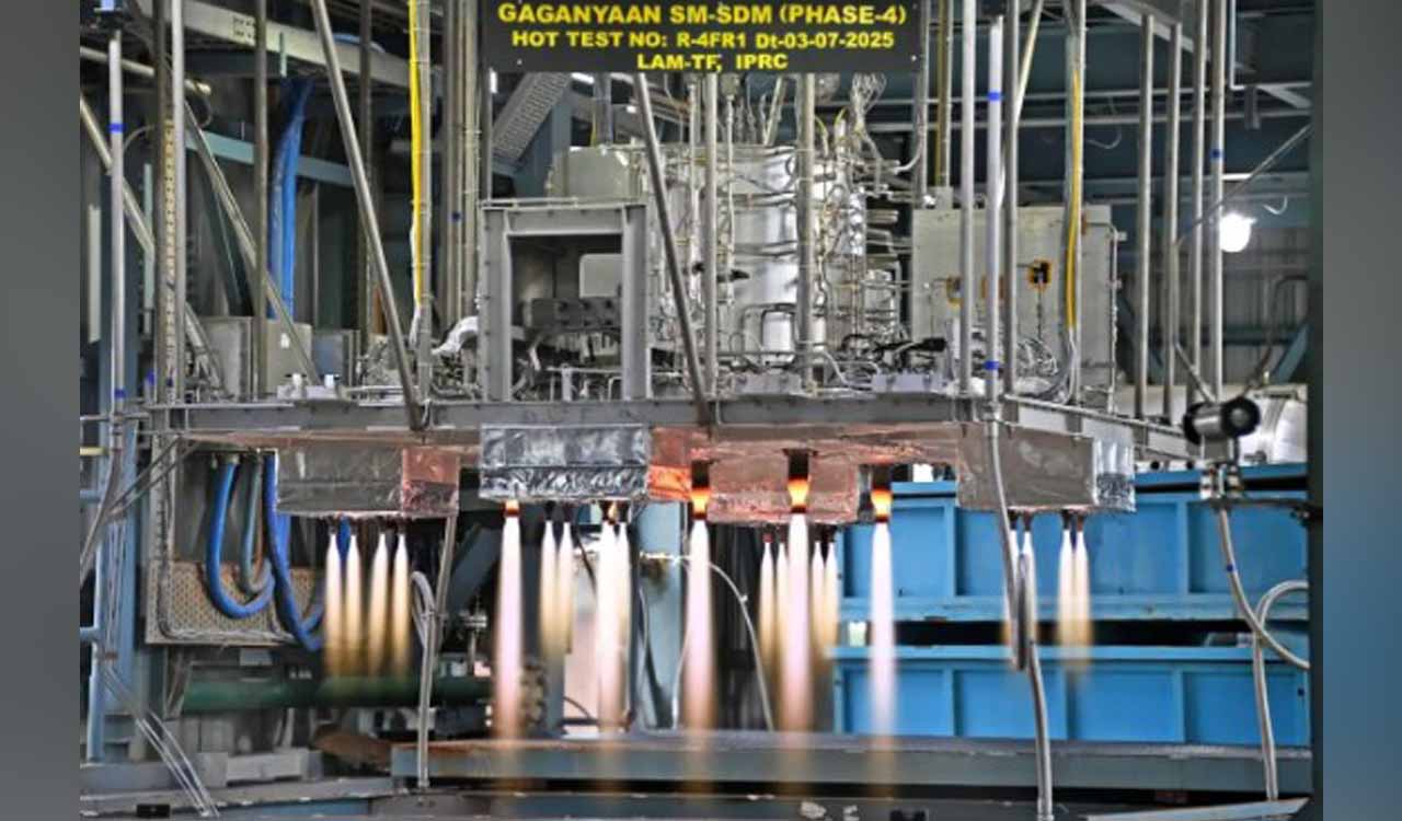 ISRO successfully conducts 2 hot tests of Gaganyaan Service Module Propulsion System