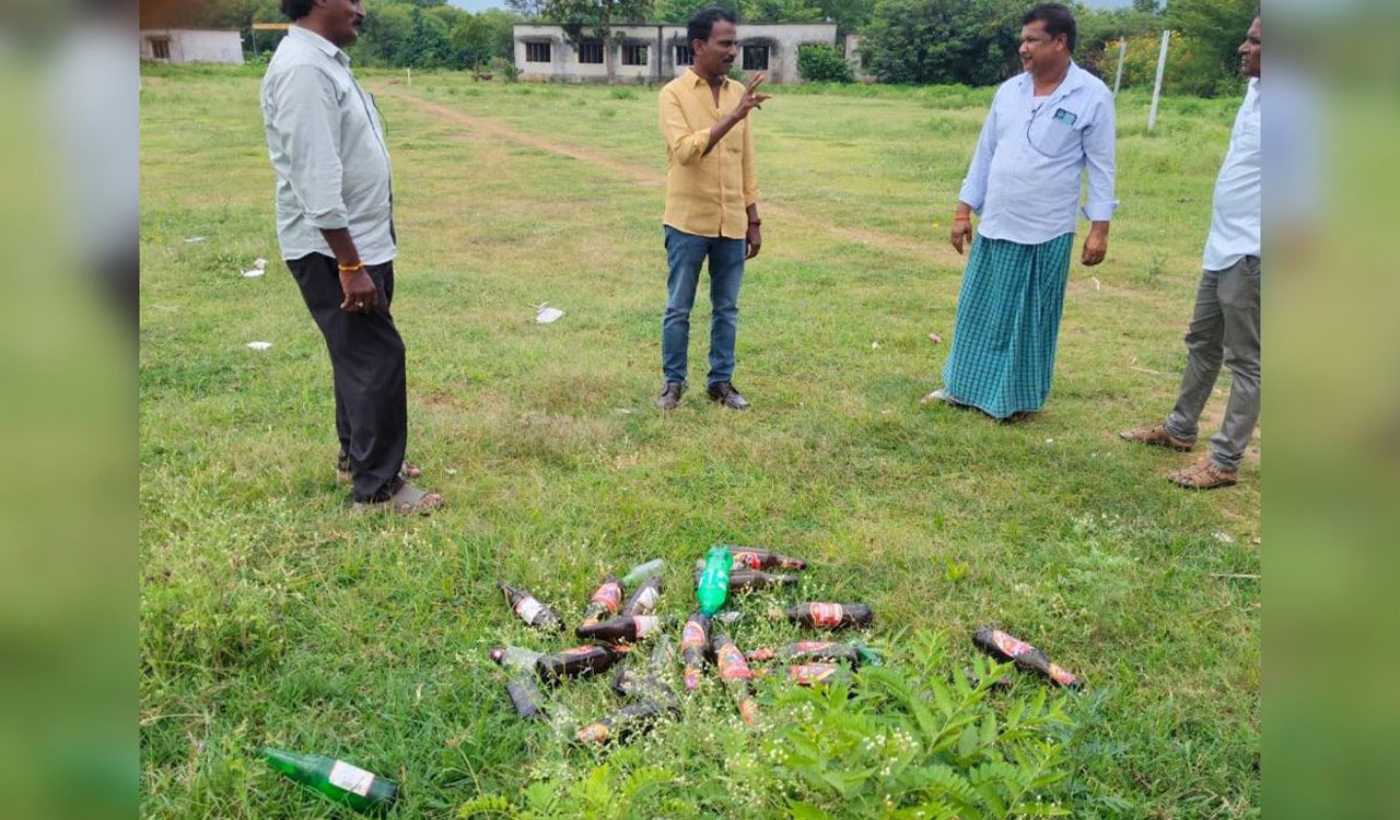 ZPHS Bajumallaigudem in Khammam turns into night shelter for drunkards