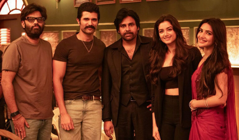 Vijay Deverakonda's 'Kingdom' team calls on Pawan Kalyan on the sets of 'Ustaad Bhagat Singh'