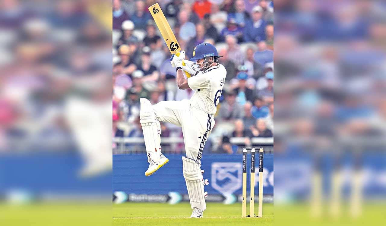 India 264/4 as Jaiswal, Sudharsan steady ship on day one of Old Trafford Test